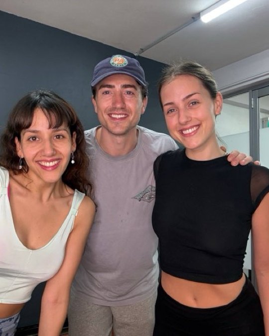 Sarah Rose Mulvihill with her partner and instructor